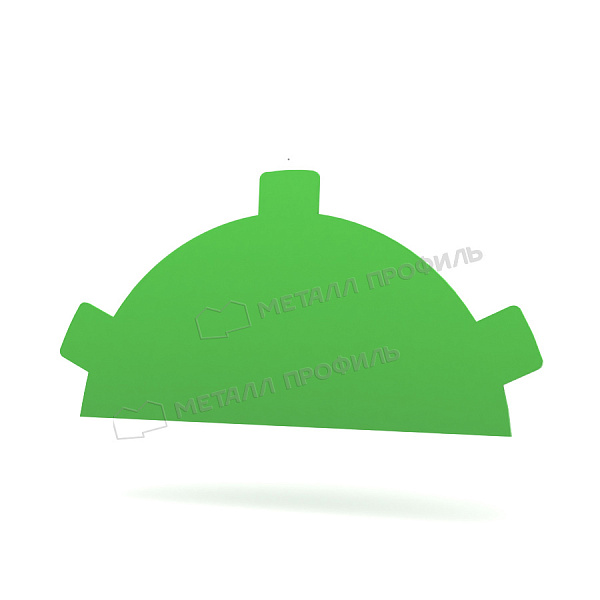 Заглушка конька круглого простая (ПЭ-01-6018-0.5) ― заказать по приемлемым ценам (365 ₽) в Нижнем Новгороде.