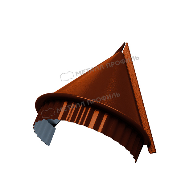 Заглушка конька круглого конусная (AGNETA-03-Copper\Copper-0.5) ― купить в Компании Металл Профиль недорого.