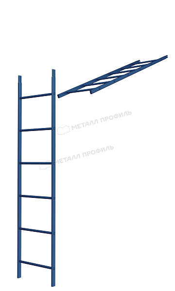 Лестница кровельная стеновая дл. 1860 мм без кронштейнов (5005) ― где заказать в Нижнем Новгороде? У нас!