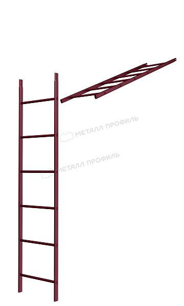 Лестница кровельная стеновая дл. 1860 мм без кронштейнов (3005) ― заказать по умеренным ценам в Нижнем Новгороде.